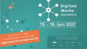 Digitale Woche Flyer mit Logo und Datum