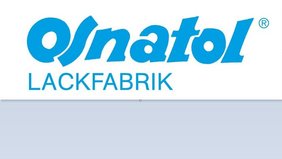 Das Bild zeigt das Schriftlogo des Unternehmens Osnatol in hellblauen Lettern